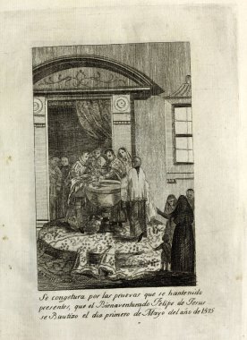 Hıristiyan illüstrasyon. Eski görüntü