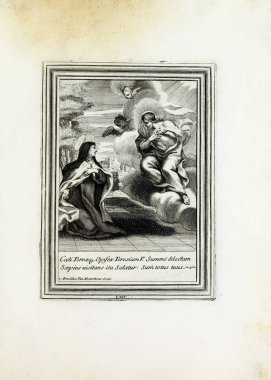 Hıristiyan illüstrasyon. Eski görüntü