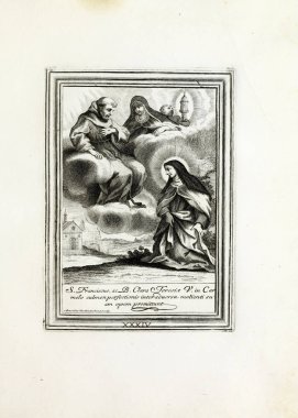 Hıristiyan illüstrasyon. Eski görüntü