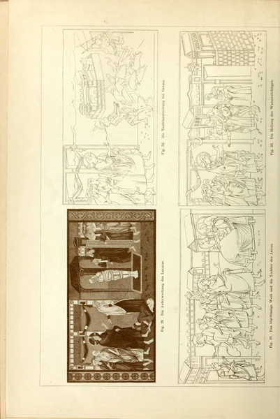 Hıristiyan illüstrasyon. Eski görüntü