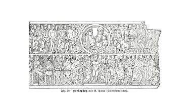 Hıristiyan illüstrasyon. Eski görüntü