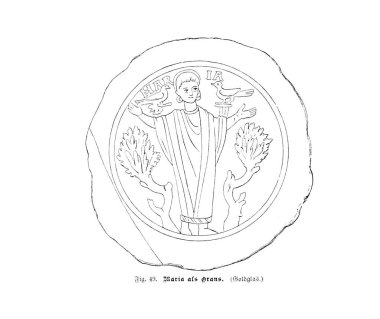 Hıristiyan illüstrasyon. Eski görüntü