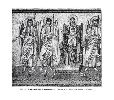 Hıristiyan illüstrasyon. Eski görüntü