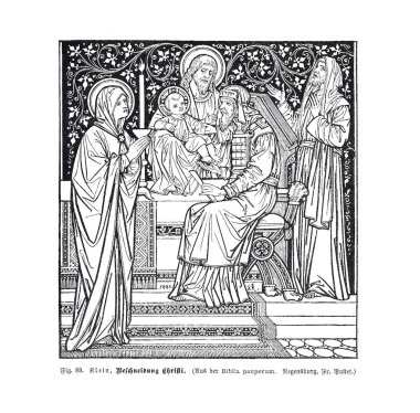 Hıristiyan illüstrasyon. Eski görüntü