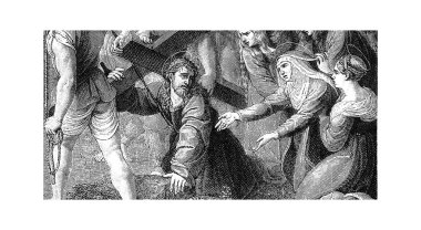 Hıristiyan illüstrasyon. Eski görüntü