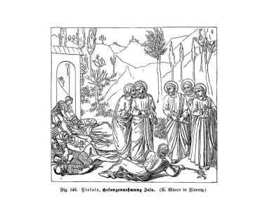 Hıristiyan illüstrasyon. Eski görüntü