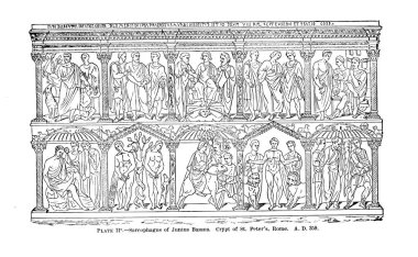 Hıristiyan illüstrasyon. Eski görüntü