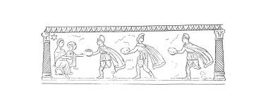 Hıristiyan illüstrasyon. Eski görüntü