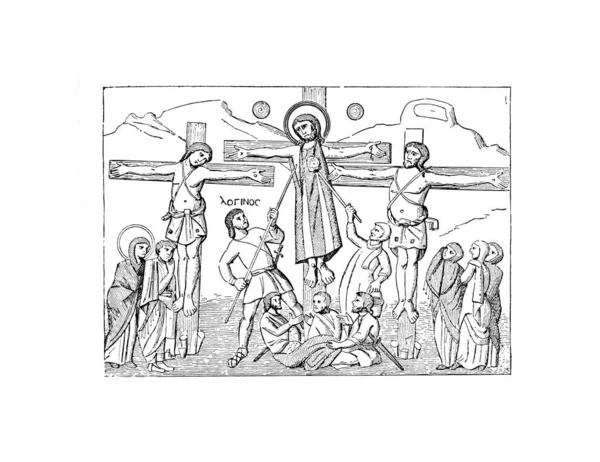 Ilustração Cristã Imagem Antiga — Fotografia de Stock