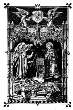 Hıristiyan illüstrasyon. Eski görüntü