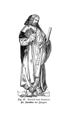 Hıristiyan illüstrasyon. Eski görüntü