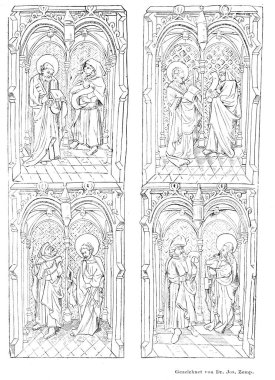 Hıristiyan illüstrasyon. Eski görüntü