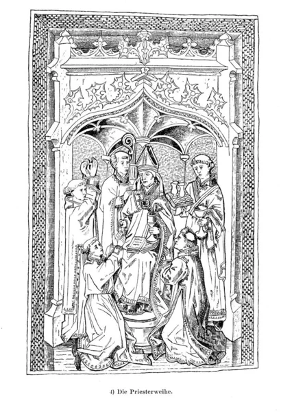 Hıristiyan illüstrasyon. Eski görüntü