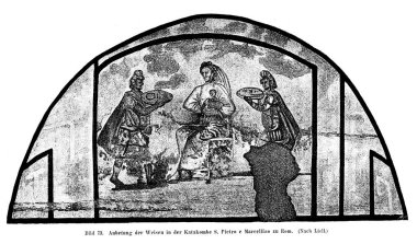 Hıristiyan illüstrasyon. Eski görüntü 