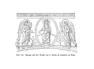 Hıristiyan illüstrasyon. Eski görüntü 