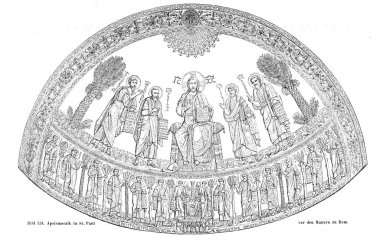 Hıristiyan illüstrasyon. Eski görüntü 