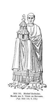 Hıristiyan illüstrasyon. Eski görüntü 