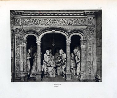 Hıristiyan illüstrasyon. Eski görüntü 