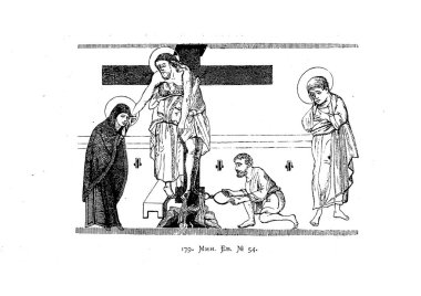 Hıristiyan illüstrasyon. Eski görüntü