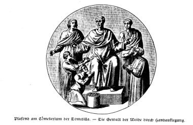 Hıristiyan illüstrasyon. Eski görüntü