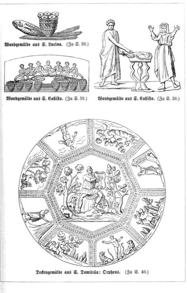 Illustrazione Cristiana Vecchia Immagine — Foto Stock