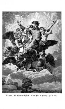 Hıristiyan illüstrasyon. Eski görüntü