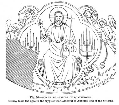 Hıristiyan illüstrasyon. Eski görüntü