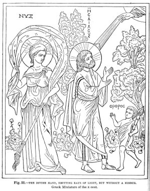 Hıristiyan illüstrasyon. Eski görüntü