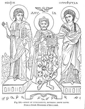 Hıristiyan illüstrasyon. Eski görüntü