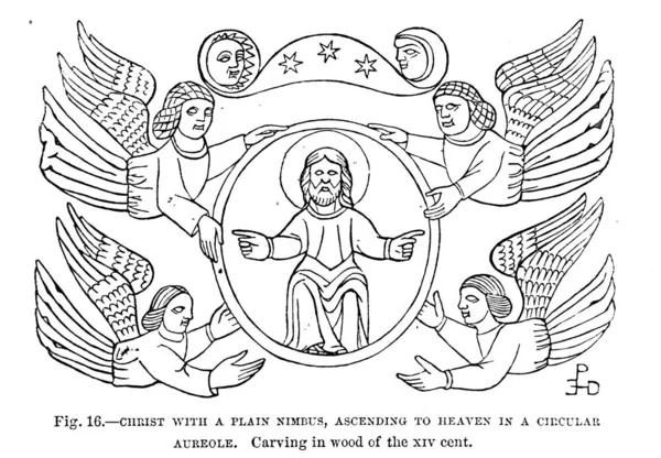 Ilustração Cristã Imagem Antiga — Fotografia de Stock