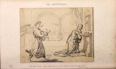 Hıristiyan illüstrasyon. Eski görüntü