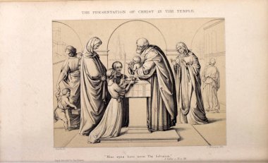 Hıristiyan illüstrasyon. Eski görüntü