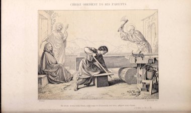 Hıristiyan illüstrasyon. Eski görüntü