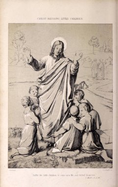 Hıristiyan illüstrasyon. Eski görüntü