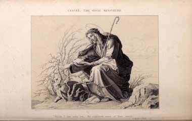 Hıristiyan illüstrasyon. Eski görüntü