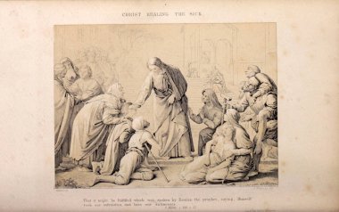 Hıristiyan illüstrasyon. Eski görüntü