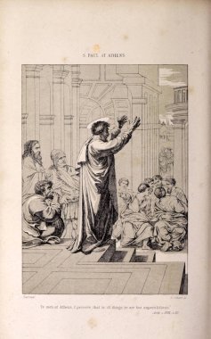 Hıristiyan illüstrasyon. Eski görüntü