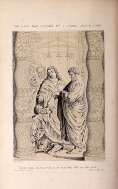 Hıristiyan illüstrasyon. Eski görüntü