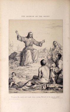 Hıristiyan illüstrasyon. Eski görüntü