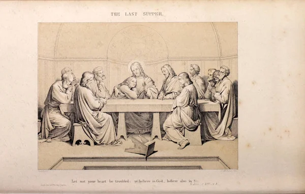 Hıristiyan illüstrasyon. Eski görüntü