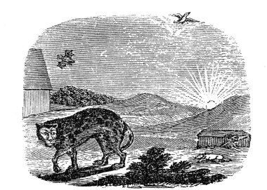 Hıristiyan illüstrasyon. Eski görüntü