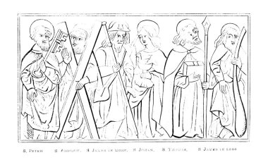 Hıristiyan illüstrasyon. Eski görüntü