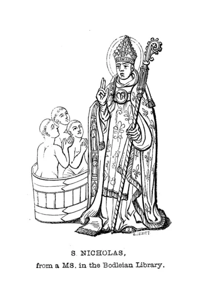 Hıristiyan illüstrasyon. Eski görüntü