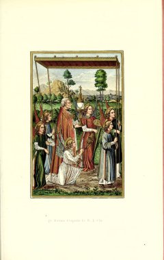 Hıristiyan illüstrasyon. Eski görüntü