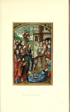 Hıristiyan illüstrasyon. Eski görüntü