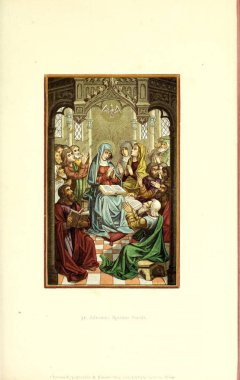 Hıristiyan illüstrasyon. Eski görüntü