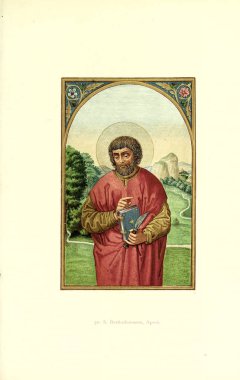 Hıristiyan illüstrasyon. Eski görüntü