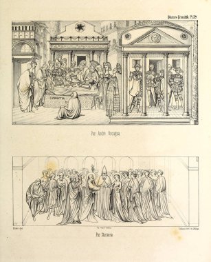 Hıristiyan illüstrasyon. Eski görüntü