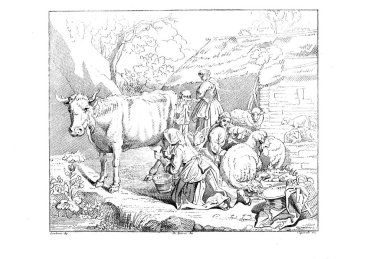 Hıristiyan illüstrasyon. Eski görüntü