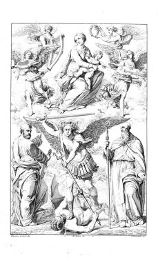 Hıristiyan illüstrasyon. Eski görüntü